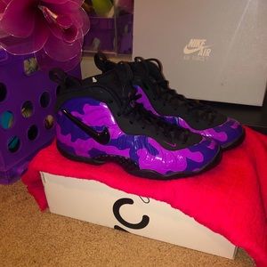 Pretty Purple Black Fatigue Print Air Force 1s